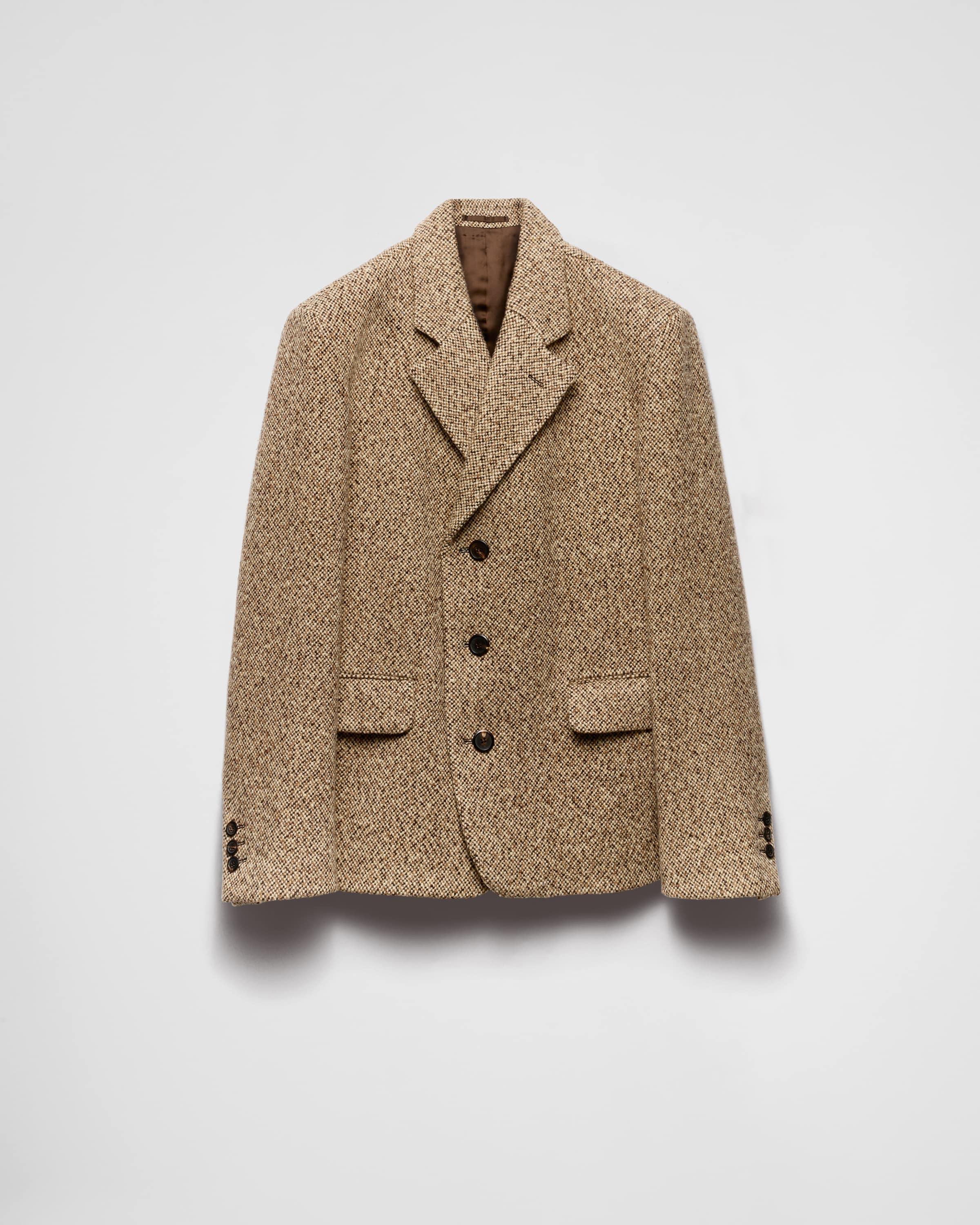 Single-breasted wool blend jacket Product Image