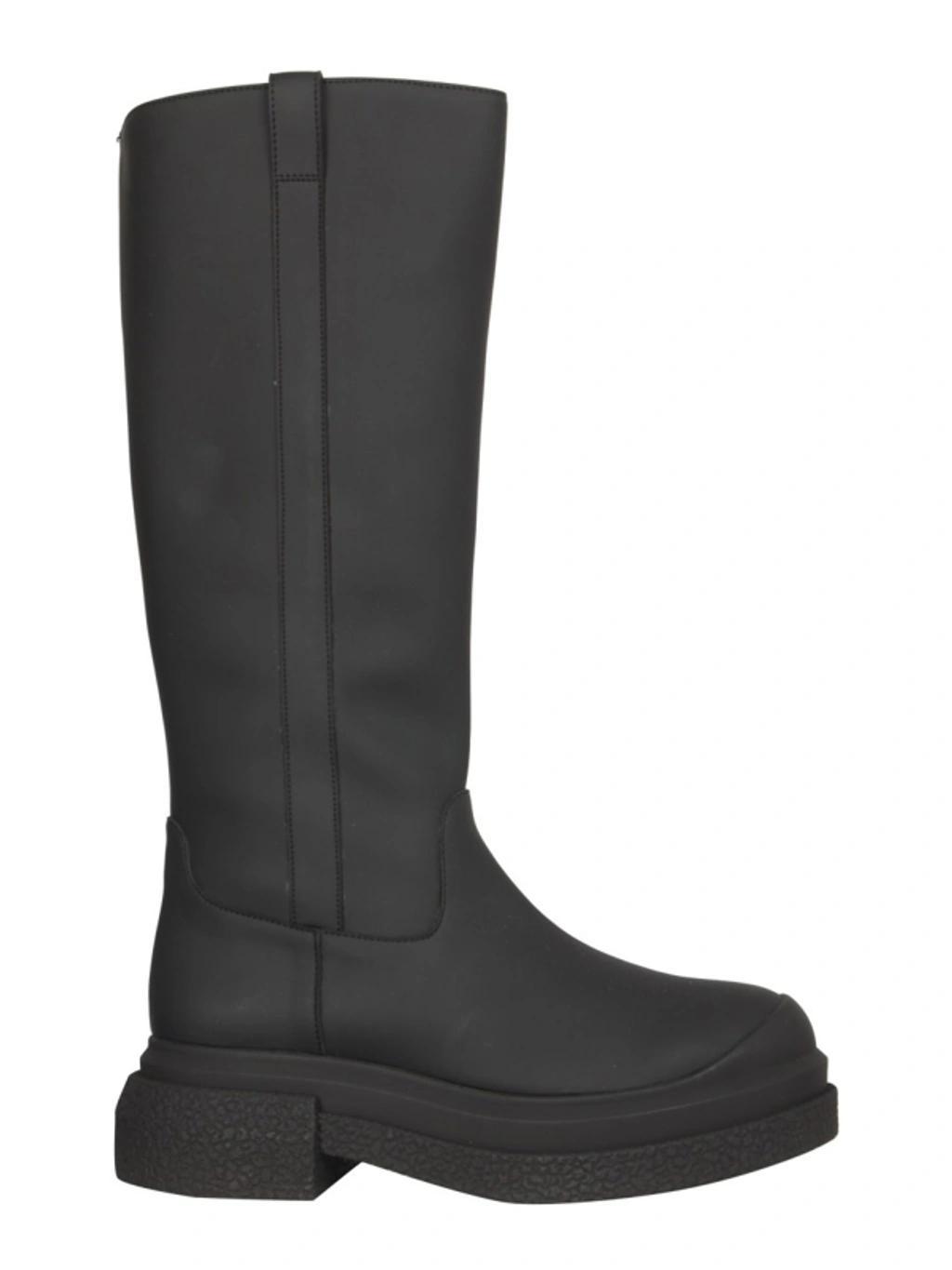 Charli Knee-high Leather Boots In Black Product Image