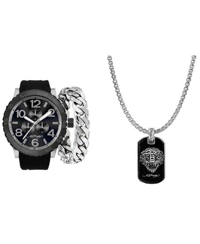 I TOUCH Ed Hardy 3-Piece Jewelry & Watch Set in Matte Black at Nordstrom Rack Product Image