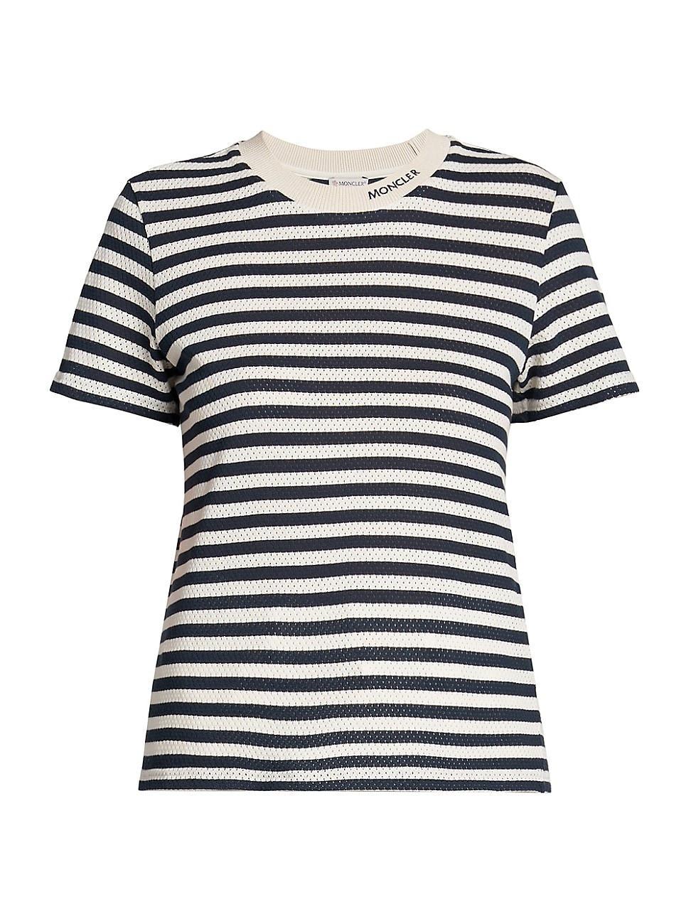 Womens Striped Cotton T-Shirt Product Image