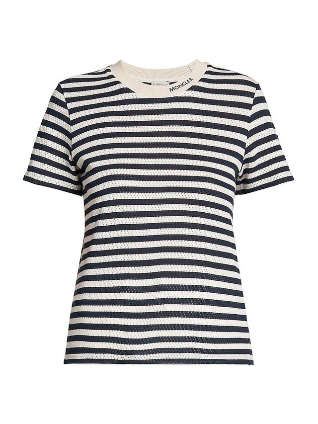 Womens Striped Cotton T-Shirt Product Image