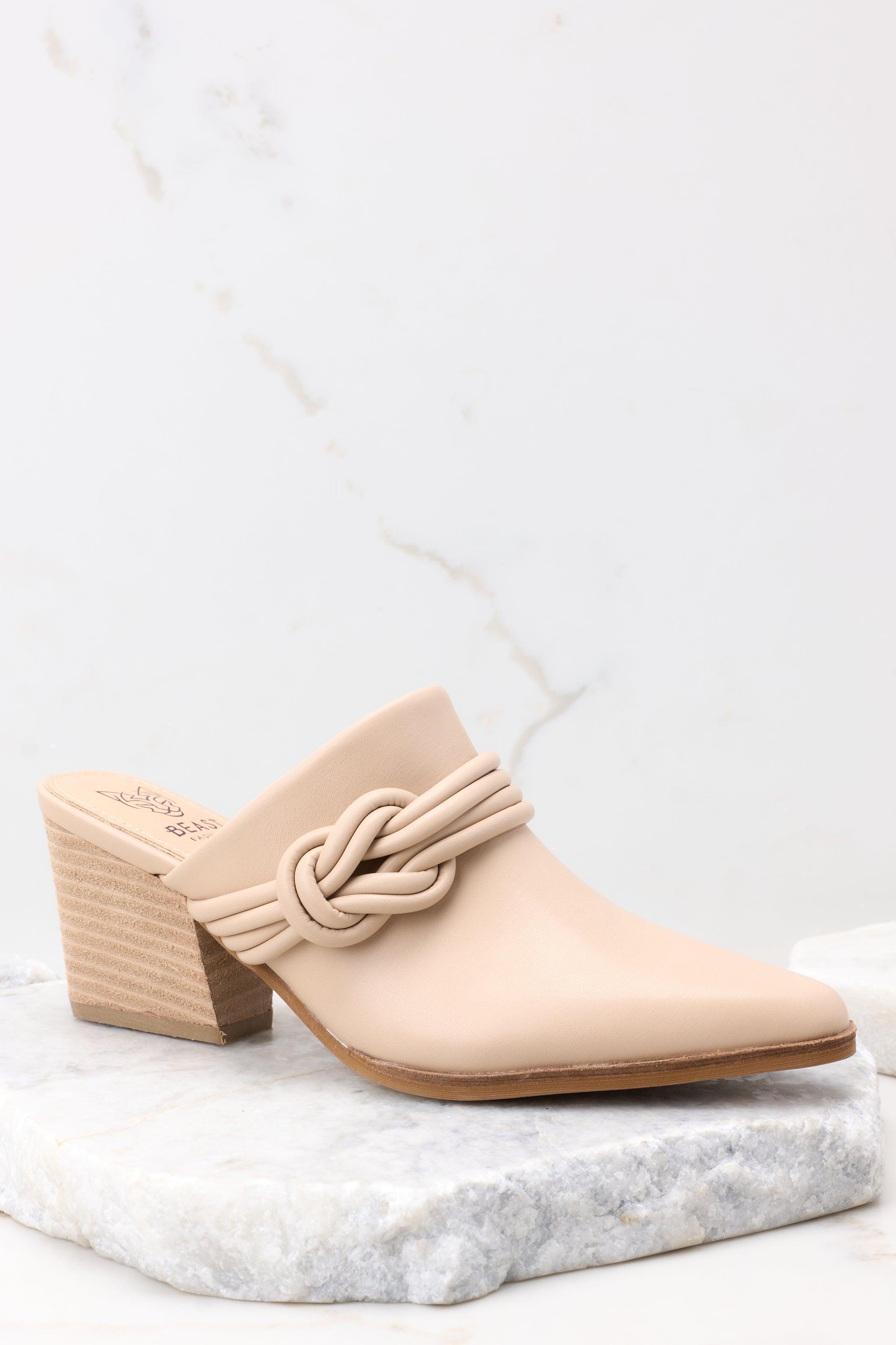 Paving The Path Beige High Heel Mule Product Image