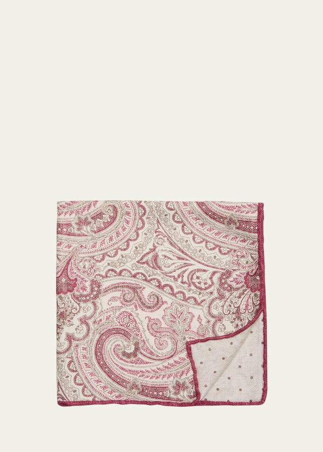 Mens Double Face Silk Pocket Square Product Image