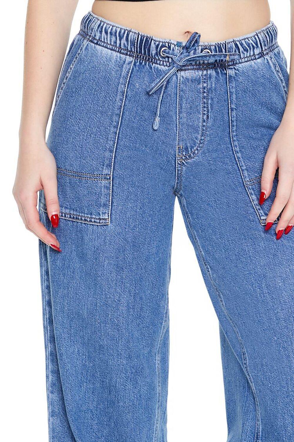 Wide-Leg Drawstring Jeans | Forever 21 Product Image