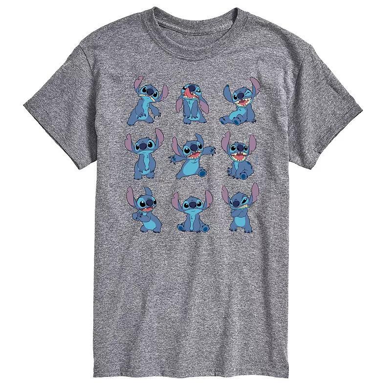 Disneys Lilo and Stitch Big & Tall Pose Grid Graphic Tee, Mens Product Image