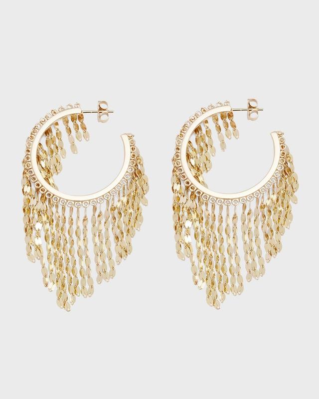 14K Blake Fringe Hoop Earrings Product Image