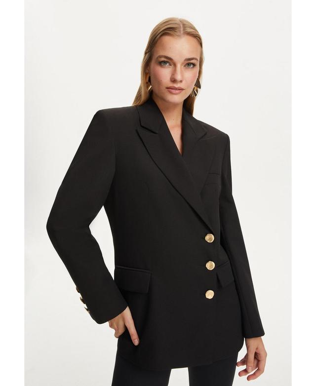 Nocturne Womens Double-Breasted Masculine Jacket Product Image