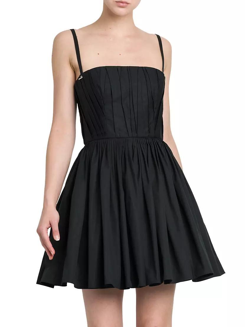 Poplin Pleated Minidress Product Image