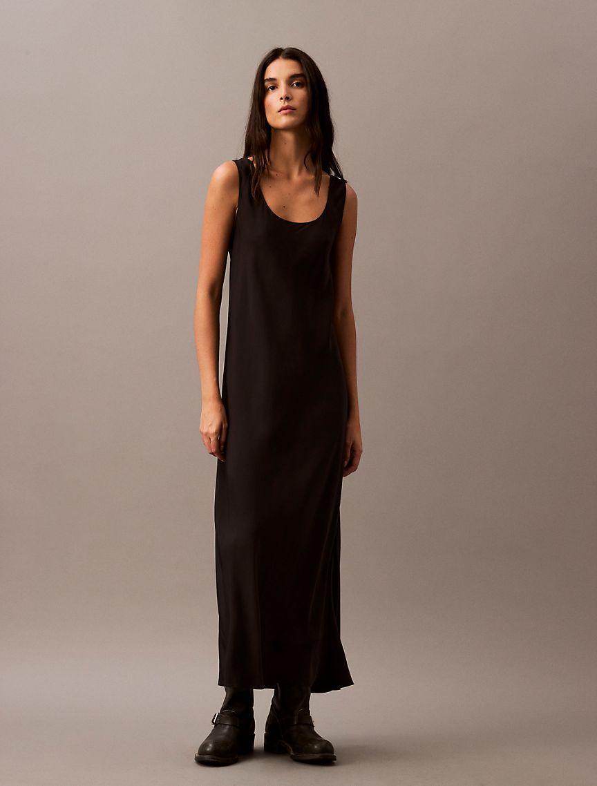 Viscose Twill Maxi Slip Dress Product Image