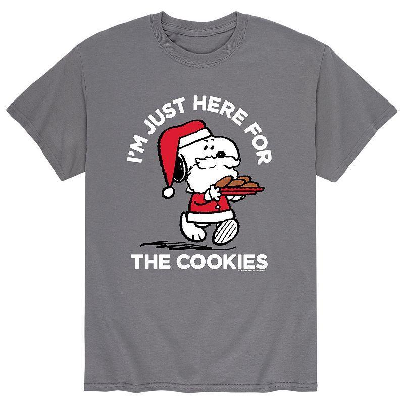 Mens Peanuts Here For Cookies Tee Grey Product Image