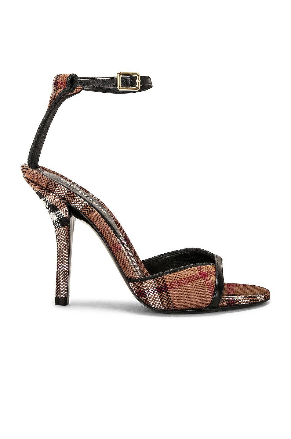 Burberry Wendy Sandal in Dark Birch Brown - Brown. Size 36 (also in ). Product Image