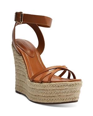 Schutz Womens Alexandra Crossover Strap Espadrille Wedge Heel Platform Sandals Product Image