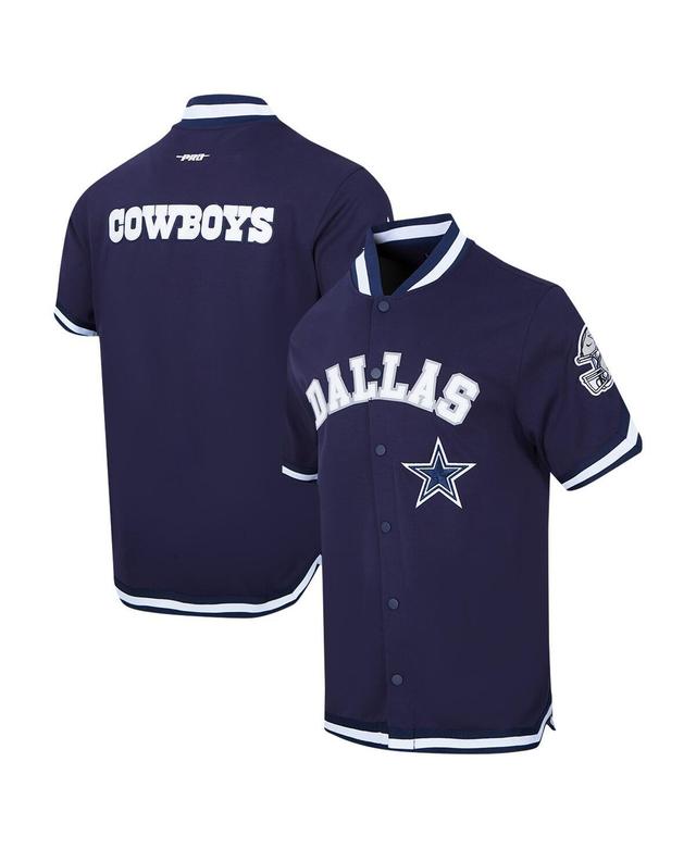 Pro Standard Mens Navy Dallas Cowboys Classic Warm-Up Full-Snap Jacket Product Image