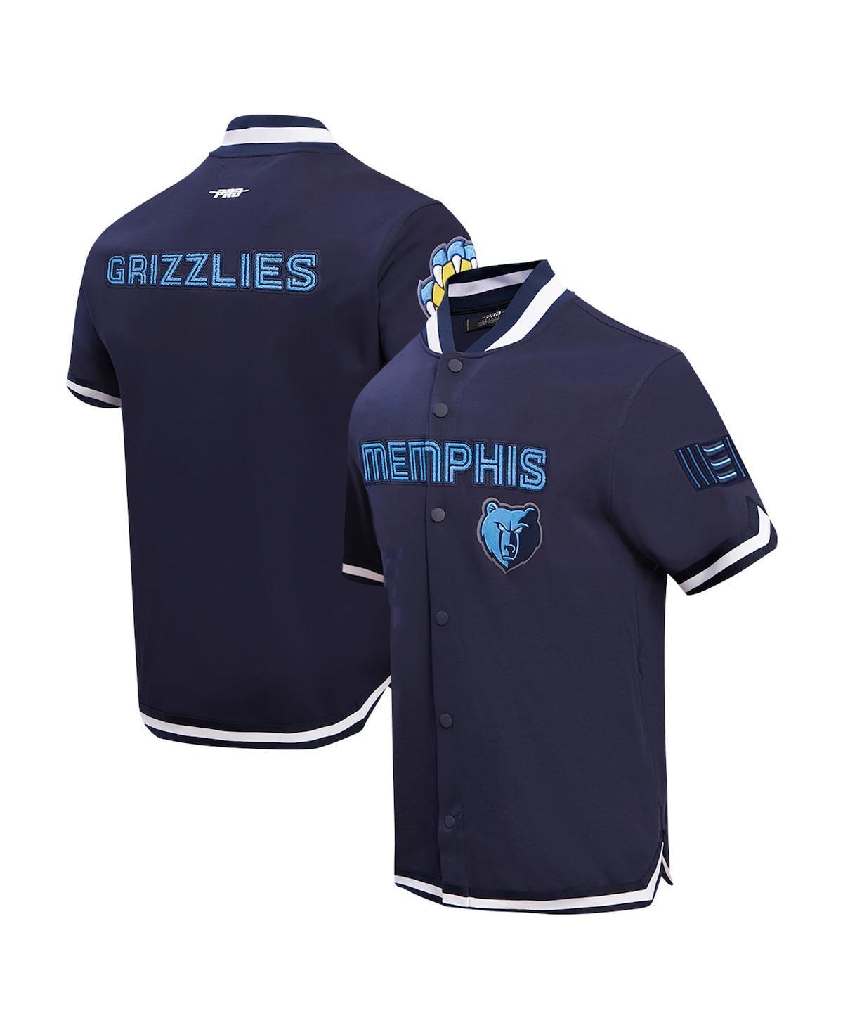 Pro Standard Mens Navy Memphis Grizzlies Classic Warm-Up Full-Snap Jacket Product Image