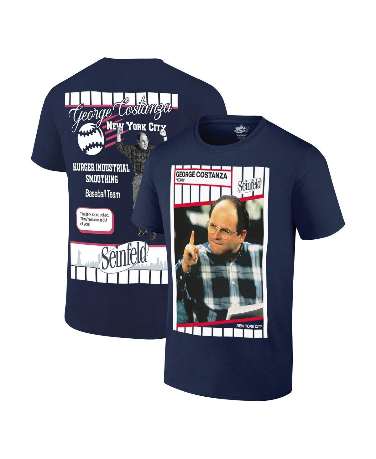 Ripple Junction Mens Navy Seinfeld New York Baseball T-Shirt Product Image