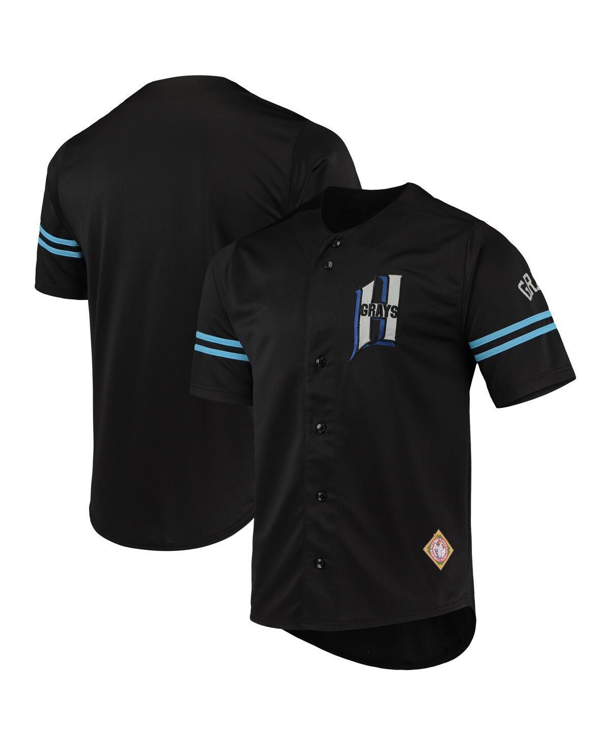 Mens Stitches Black Homestead Grays Button-Down Jersey - Black Product Image