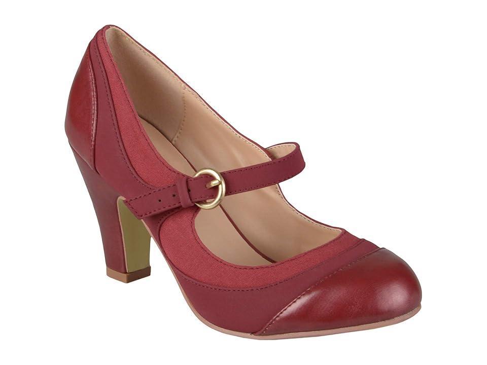 Journee Collection Siri Womens Mary Jane Heels Red Product Image