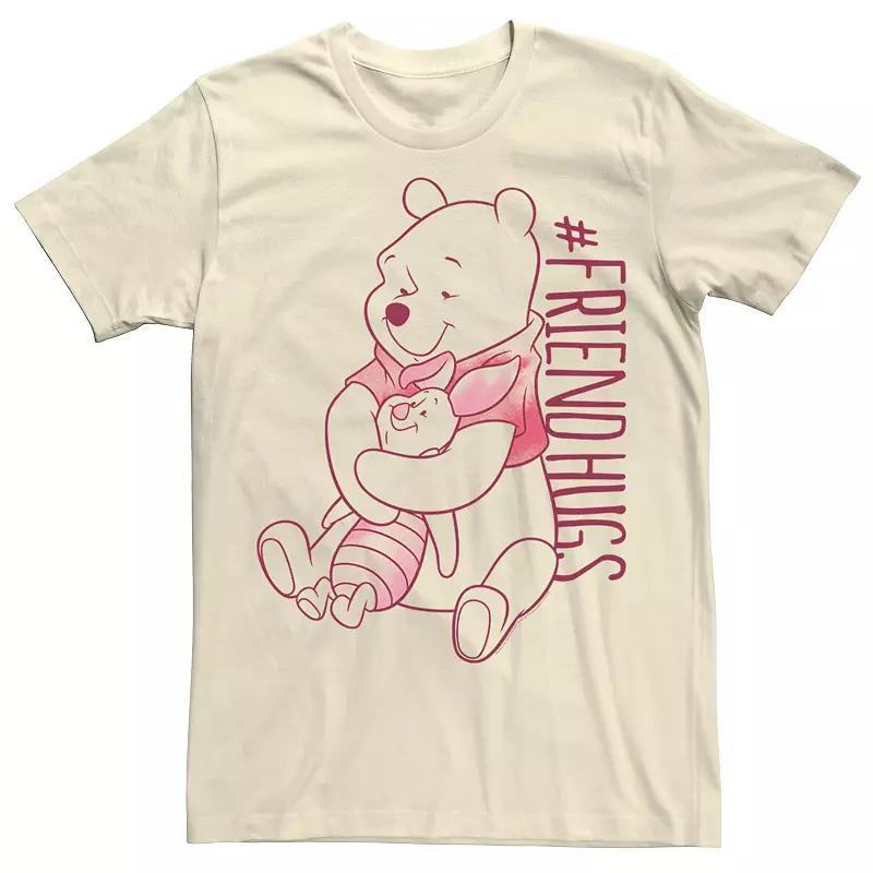 Fifth Sun Mens Piglet Pooh Hugs Short Sleeve Crew T-shirt Product Image