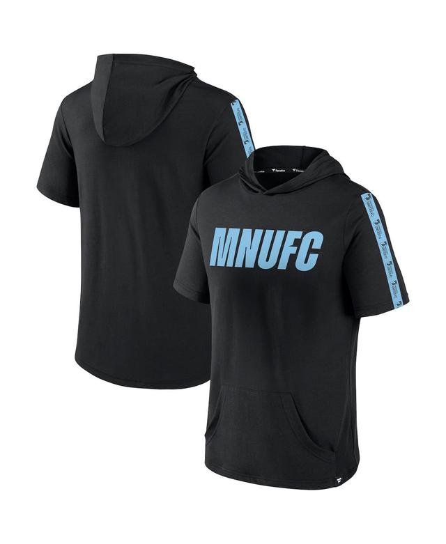 Mens Fanatics Branded Black Minnesota United FC Definitive Victory Short-Sleeved Pullover Hoodie Product Image