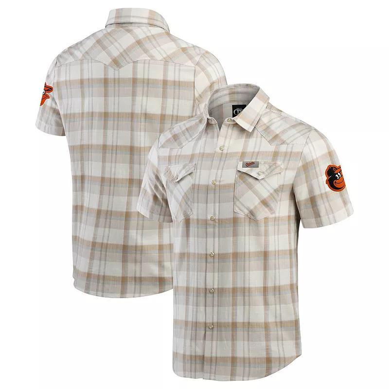 Mens Darius Rucker Collection by Fanatics Gray Baltimore Orioles Plaid Full-Snap Shirt Product Image