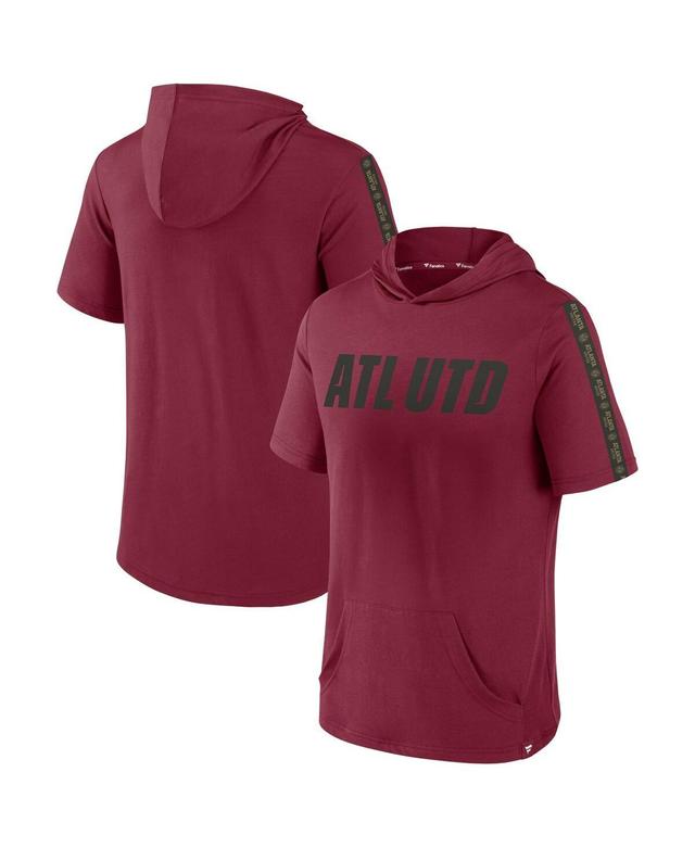 Mens Fanatics Branded Red Atlanta United FC Definitive Victory Short-Sleeved Pullover Hoodie Product Image