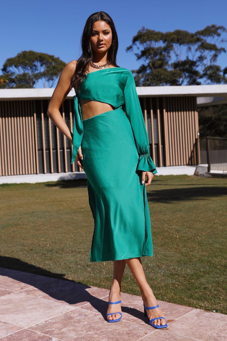 Cosmic Skies Midi Dress Green Product Image