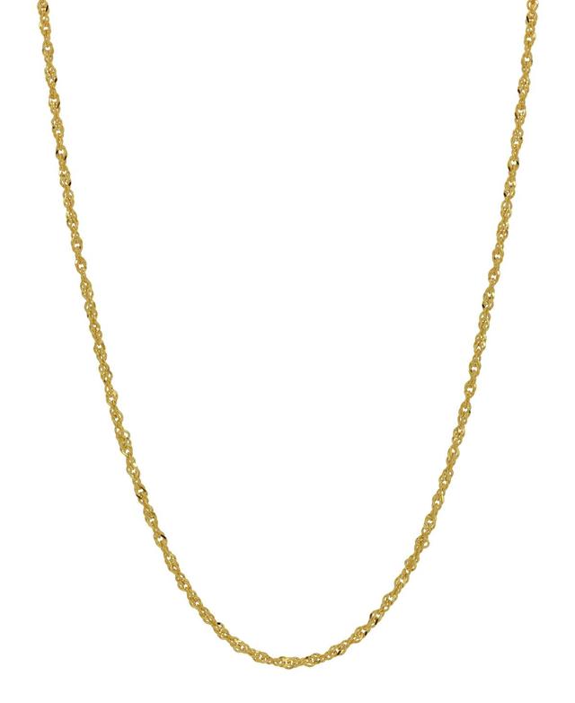 18k Gold Singapore Chain Necklace, Womens Yellow Product Image