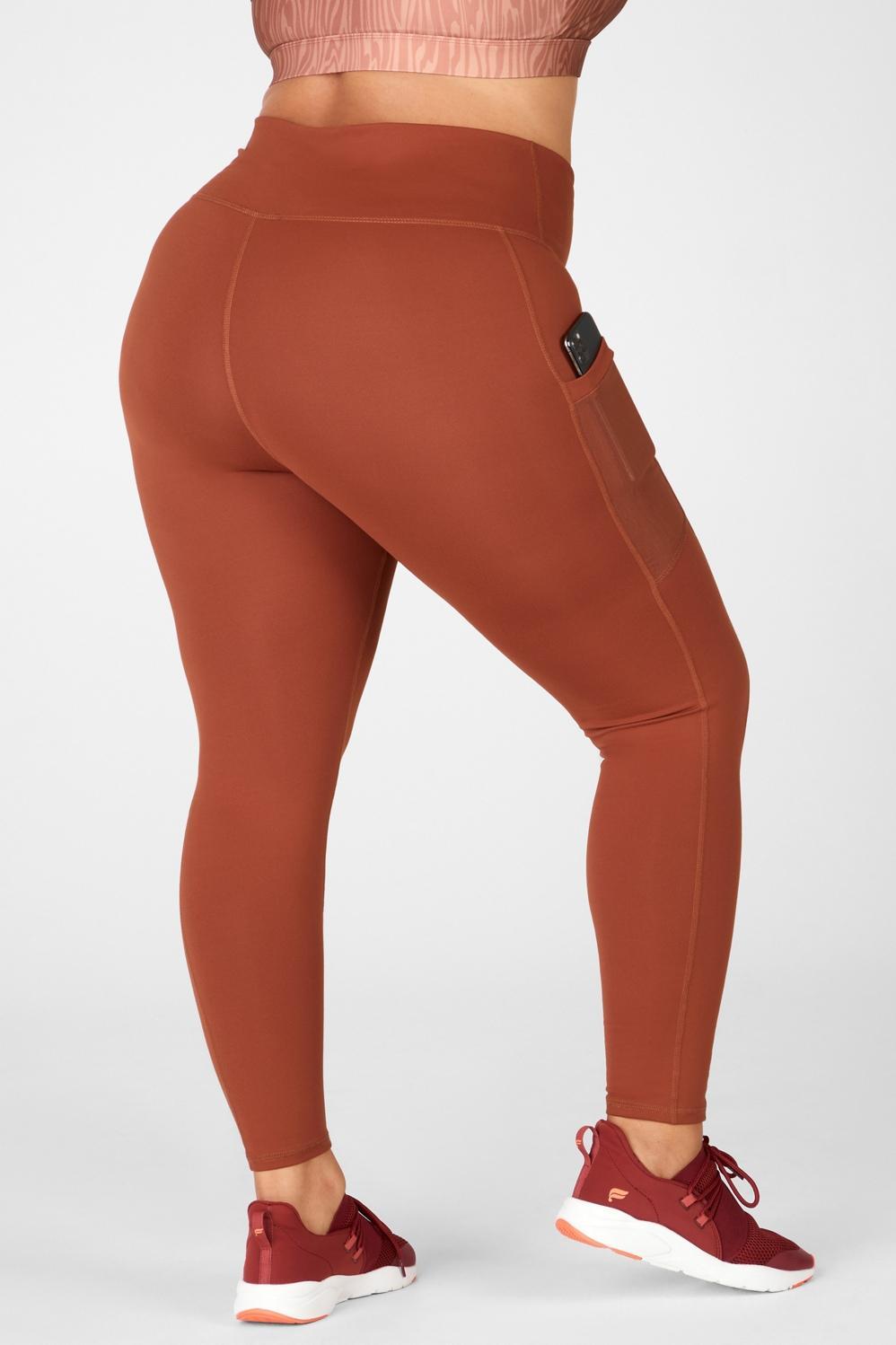 Fabletics On-the-Go High-Waisted Legging Womens Java plus Size 4X product image