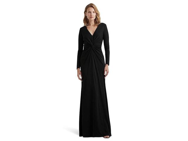 Lauren Ralph Lauren Twist-Front Stretch Jersey Gown Women's Dress Product Image