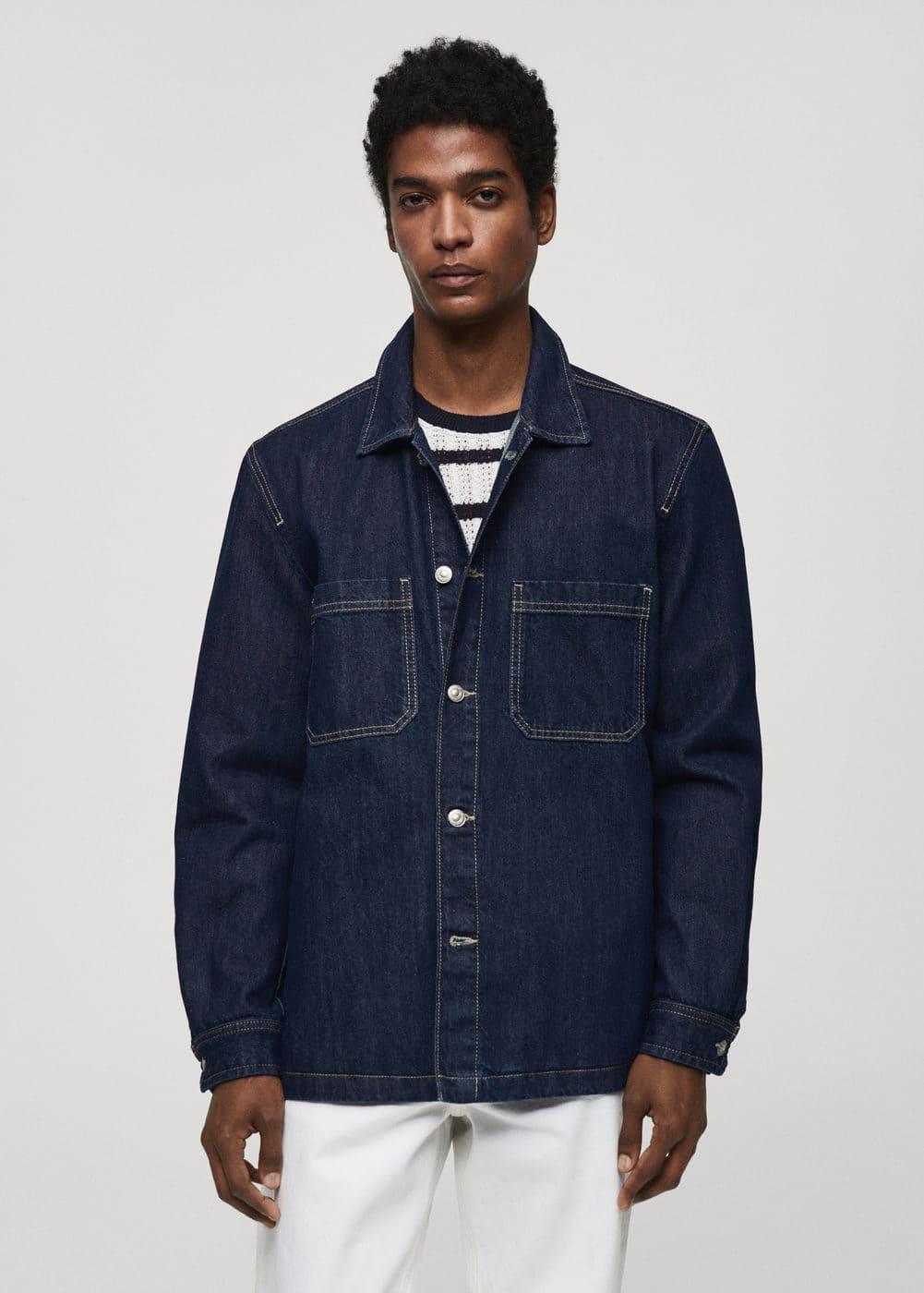 MANGO MAN - Pocket denim overshirt open blueMen Product Image