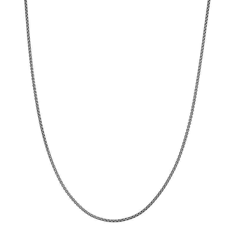 Mens LYNX Stainless Steel Box Chain Necklace Product Image