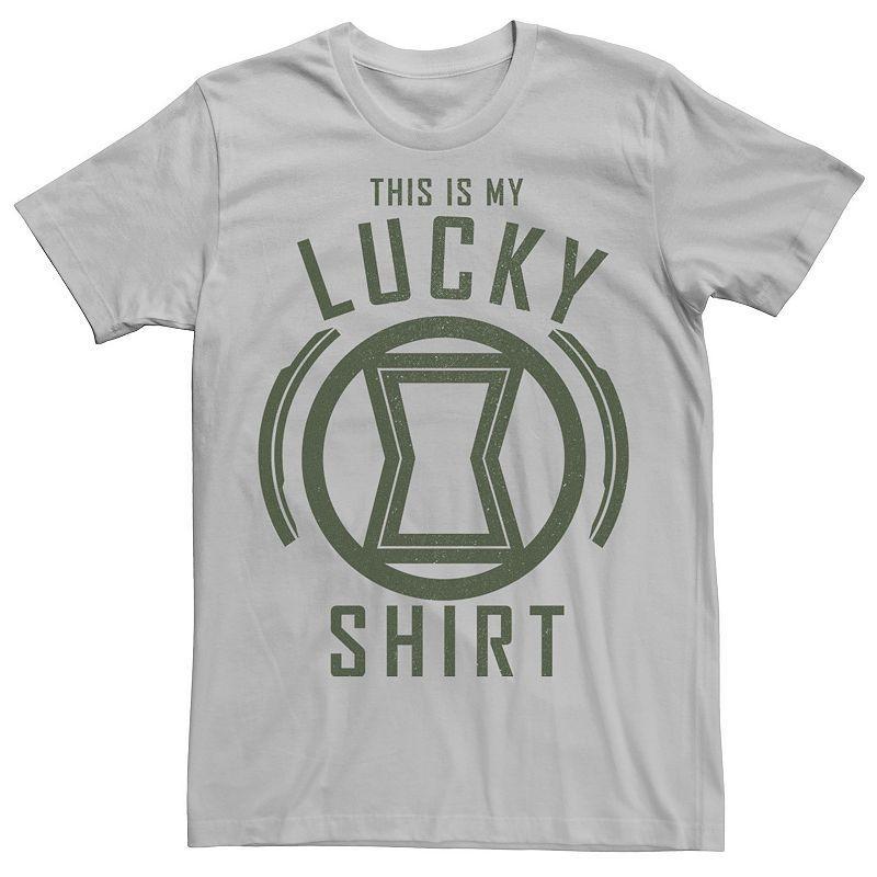 Mens Marvel Black Widow This Is My Lucky Shirt Text Tee Product Image