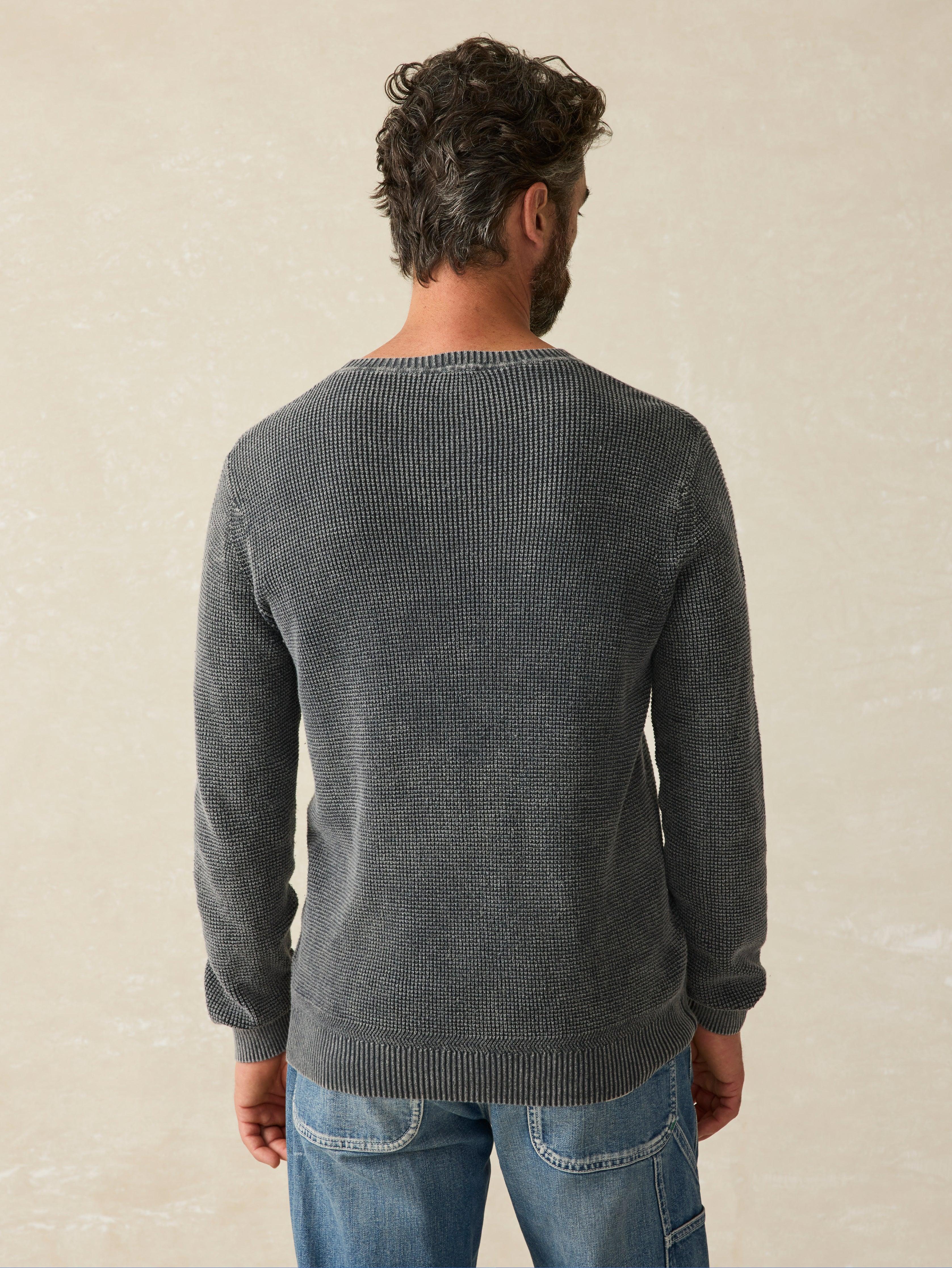 Sunwashed Crewneck Sweater - Faded Black Male Product Image