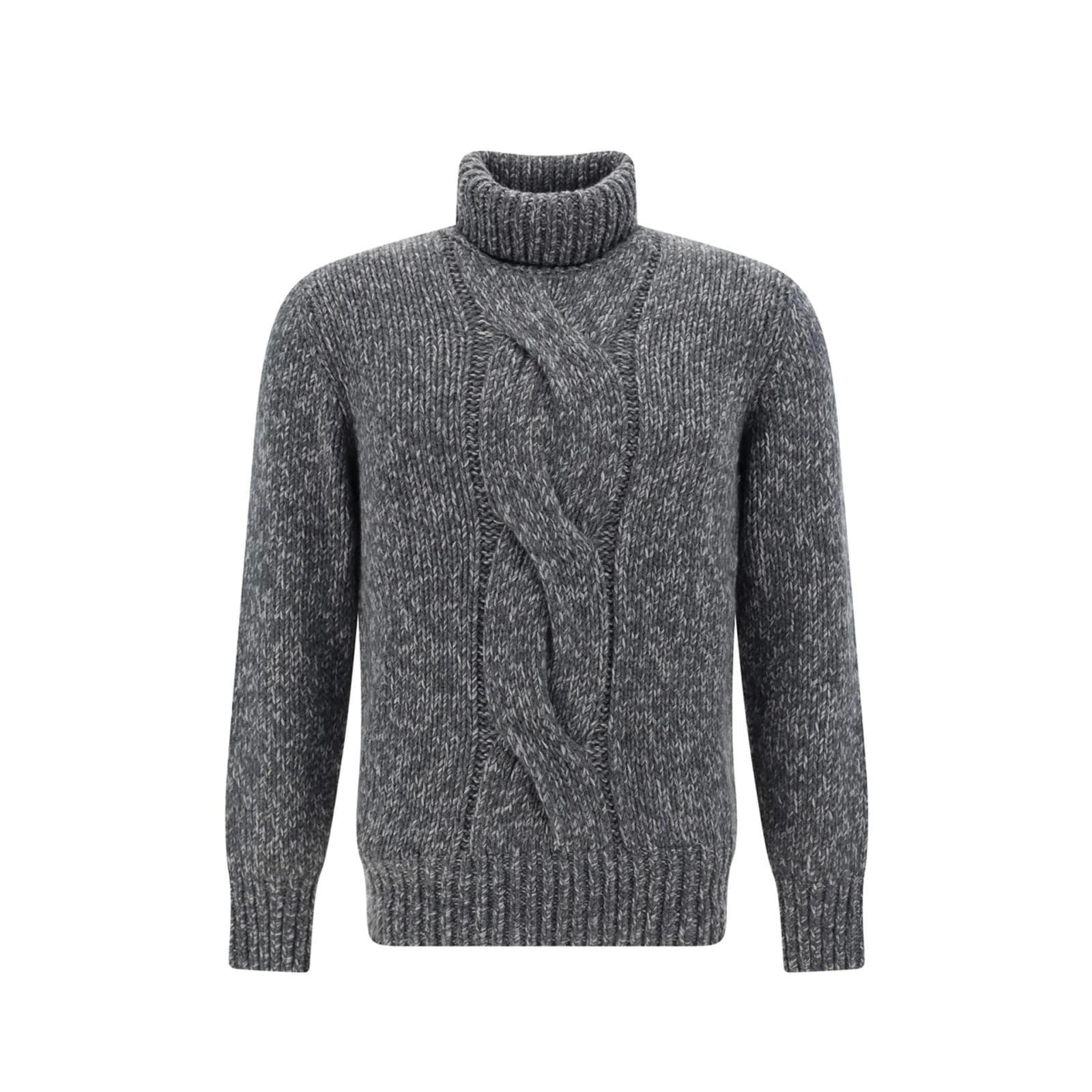 BRUNELLO CUCINELLI Turtle Neck Sweater In Grey Product Image