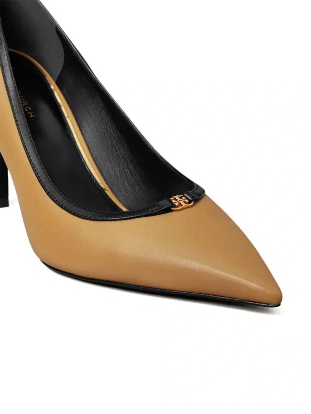 TORY BURCH Double T Buckle Pump In Brown Product Image