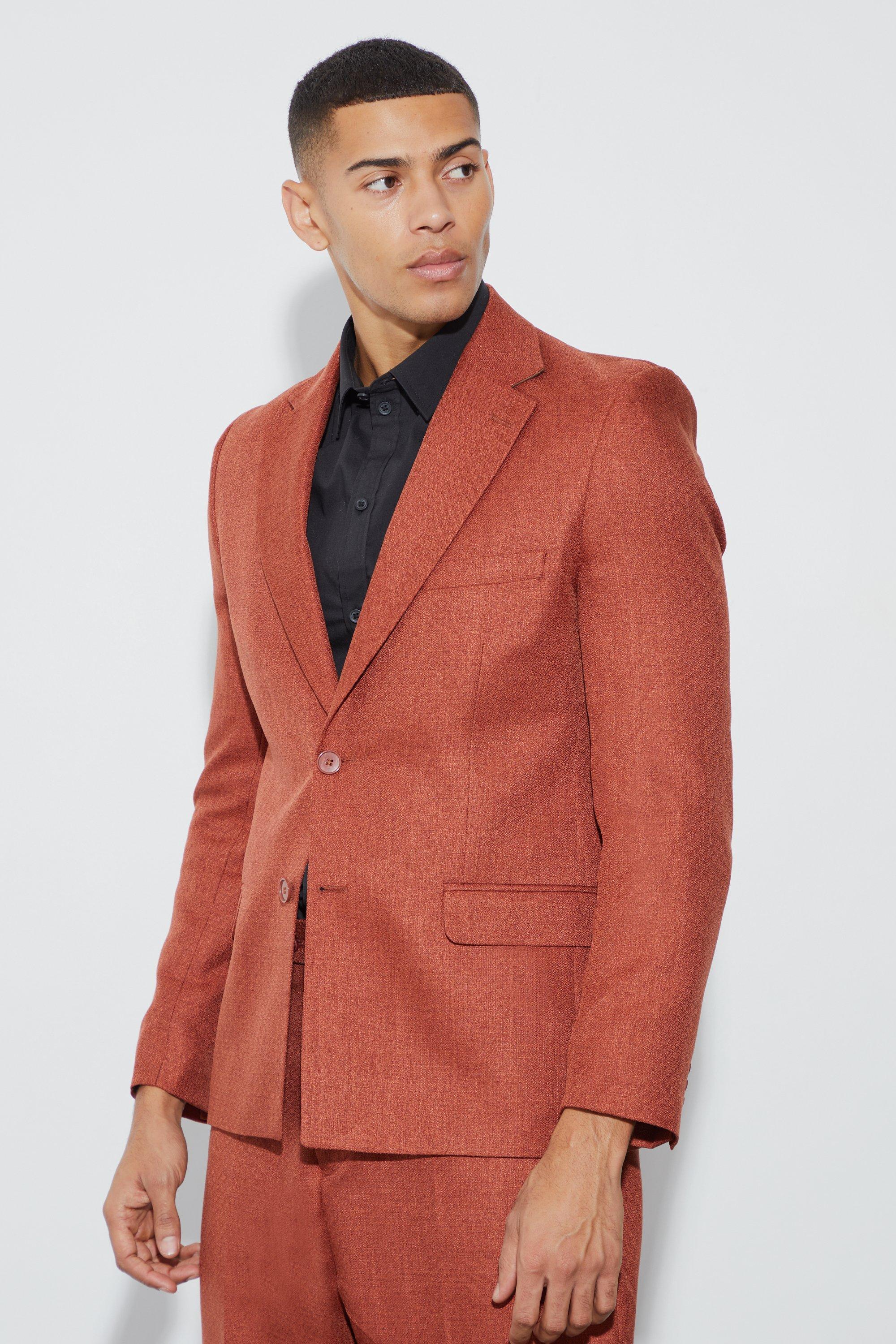 Relaxed Fit Marl Texture Blazer | boohooMAN USA Product Image