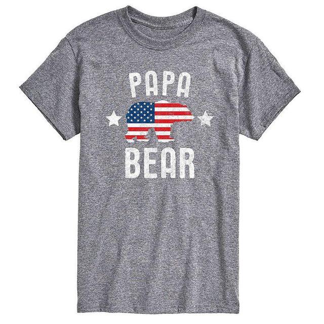 Big & Tall Papa Bear Patriotic Tee, Mens Product Image