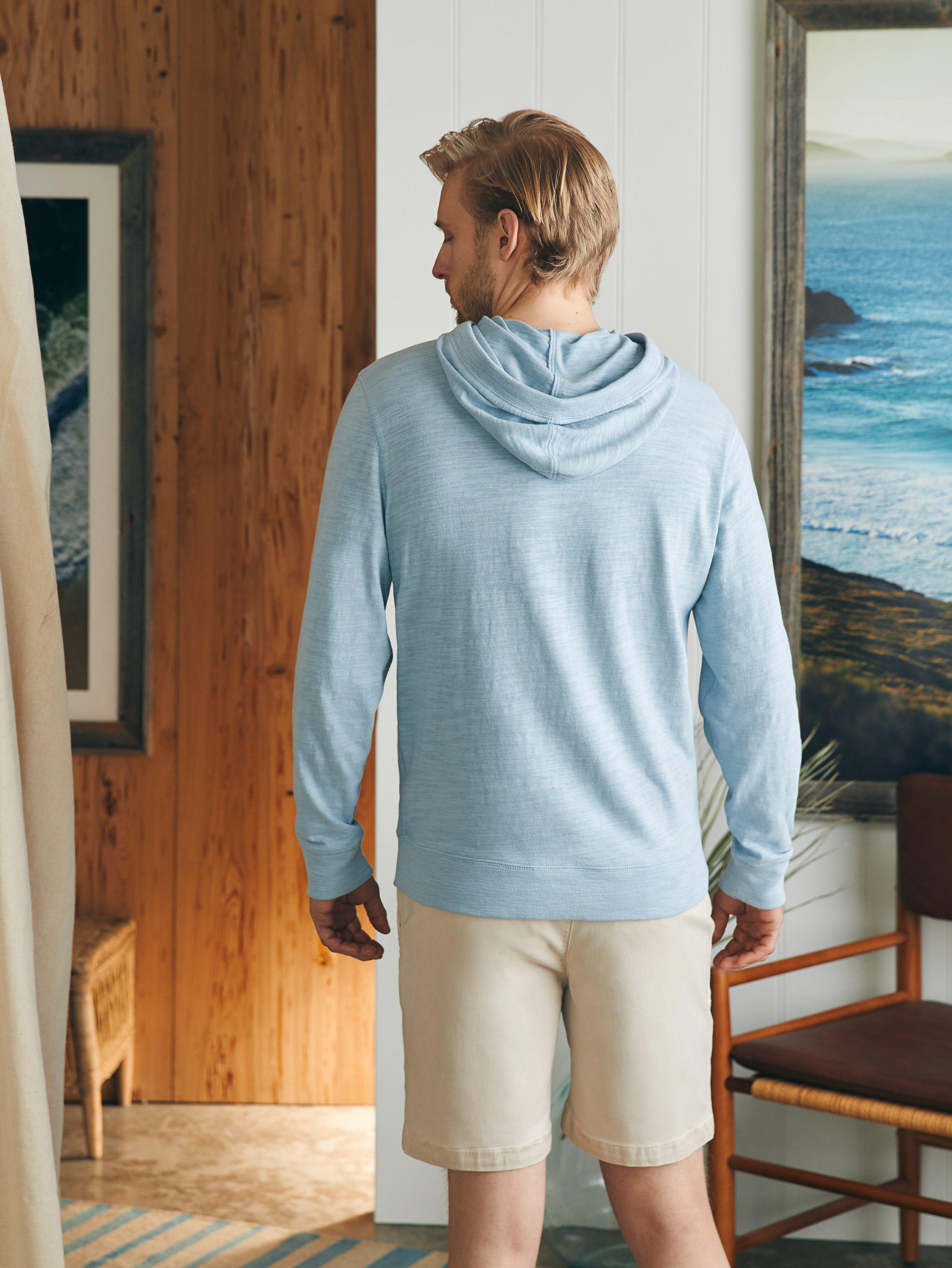 Sunwashed Slub Hoodie (Tall) - Blue Breeze product image