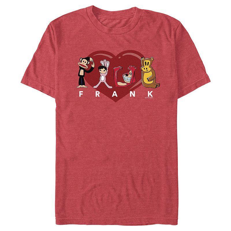 Mens Paul Frank Loving Friends Graphic Tee Red Grey Product Image