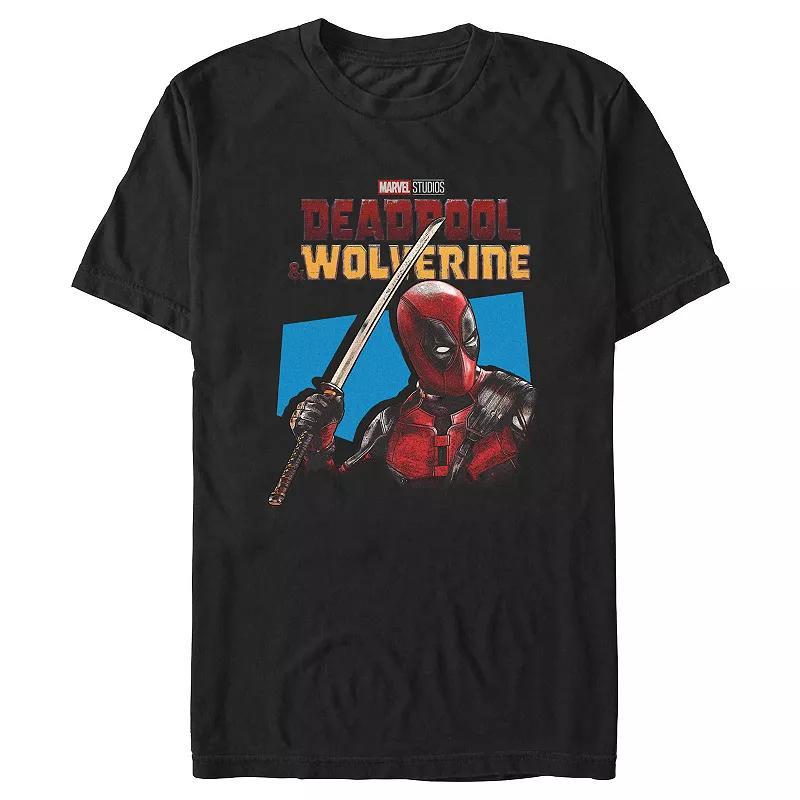 Mens Deadpool And Wolverine Katana Graphic Tee Product Image