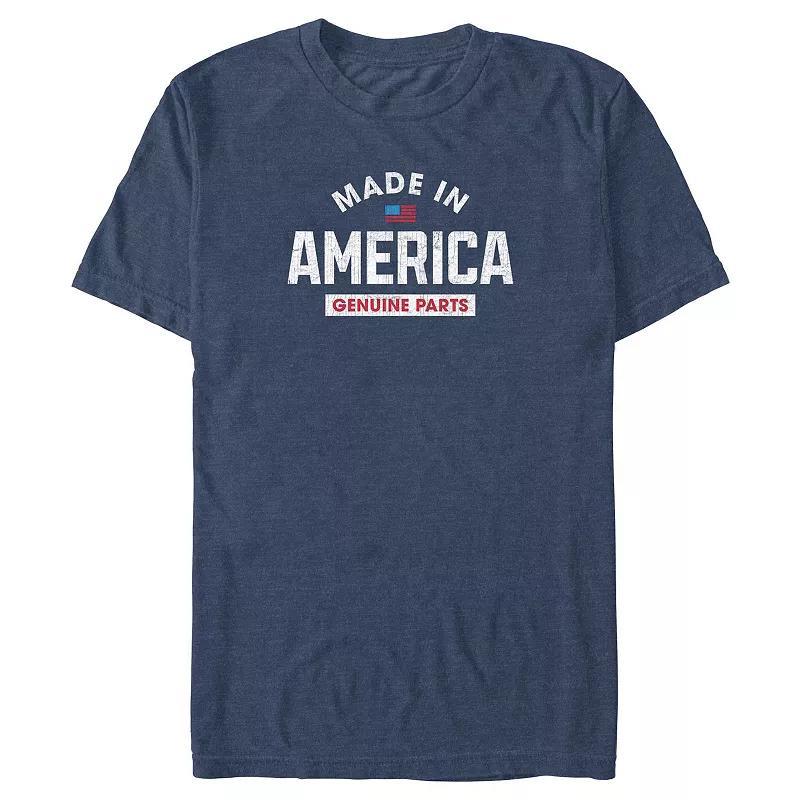 Big & Tall American Vintage Graphic Tee, Mens Navy Grey Product Image