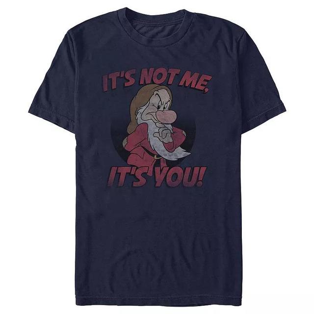 Disneys Snow White And The Seven Dwarfs Its No Me Its You Mens Graphic Tee Blue Product Image