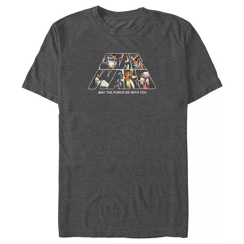 Big & Tall Star Wars May The Force Be With You Graphic Tee, Mens Grey Heather Product Image