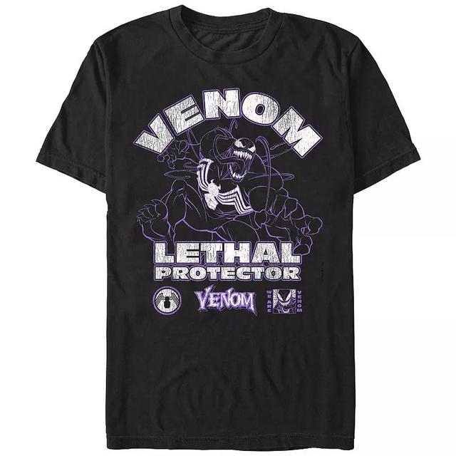 Mens Spider-Man Venom Lethal Protector Purple Lines Graphic Tee Product Image