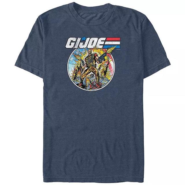 Big & Tall G.I. Joe Battle Stamp Graphic Tee, Mens Navy Grey Product Image