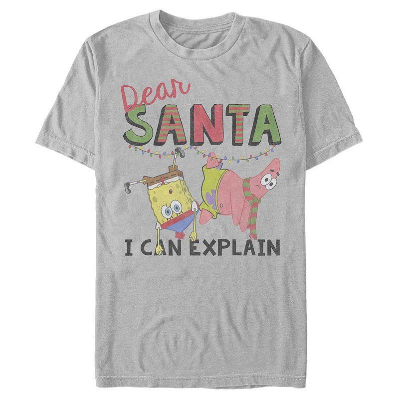 Mens SpongeBob SquarePants Santa I Can Explain Tee Product Image