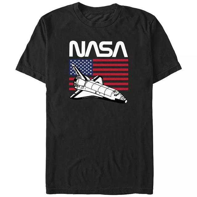 Big & Tall Nasa USA Flag Graphic Tee, Mens Product Image