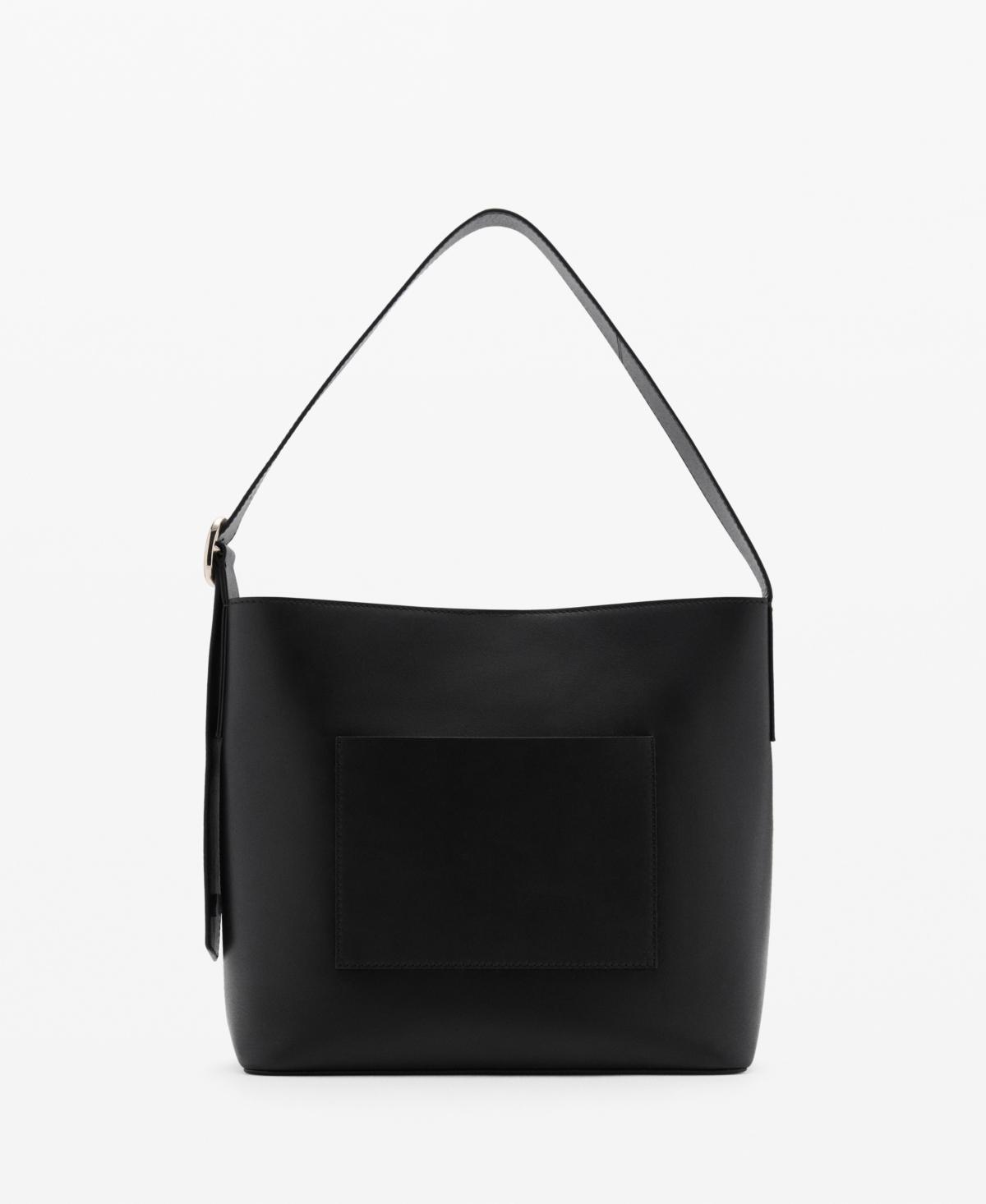 MANGO - Leather shopper bag - One size - Women Product Image