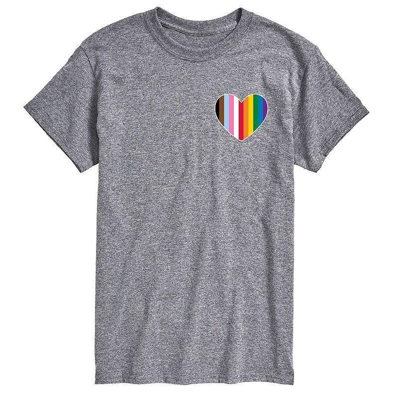 Big & Tall LGBTQ Flag Heart Graphic Tee, Mens Product Image