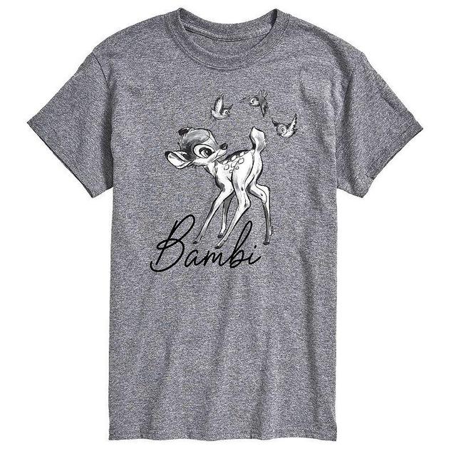 Disneys Bambi Big & Tall Watercolor Graphic Tee, Mens Product Image